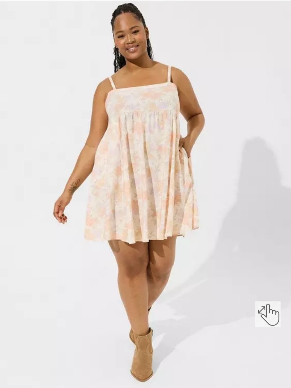 Torrid Mini Challis Sleeveless Sundress in Lush Floral Dew Size 2 (18-20)